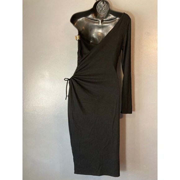 Hearts and hips, black, one sleeve cut out side dress - Picture 4 of 4
